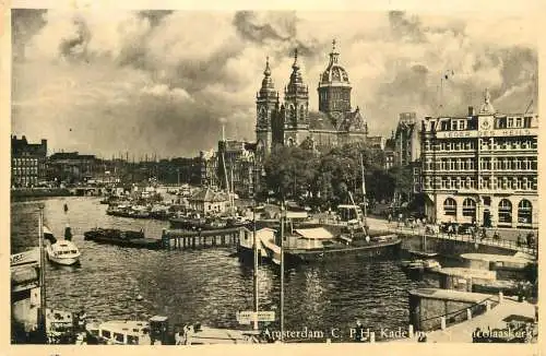 Netherlands Amsterdam C. P.H Kade met St Nicolaaskerk