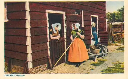 Netherlands Zeeland women ethnic types folk costumes