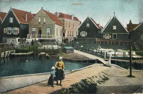 Netherlands Marken ethnic types and scenes folk typical costumes
