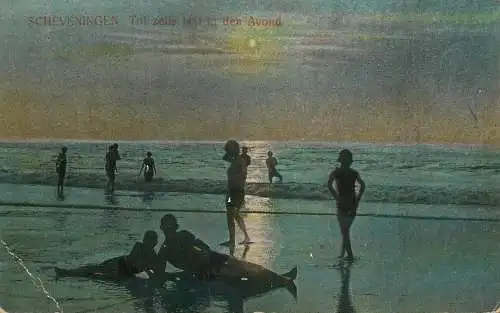 Netherlands Scheveningen sunset at the beach littoral types and scenes