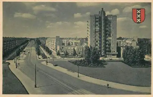 Netherlands Amsterdam Zuider Amstellan met Wolkenrabber