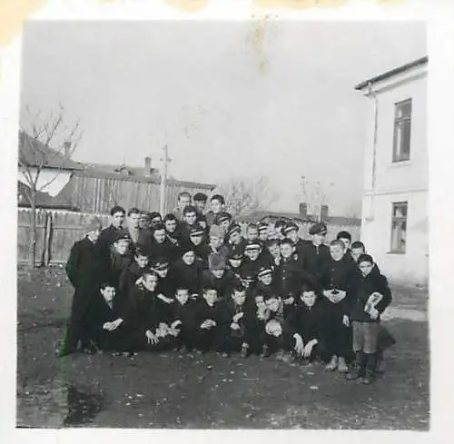 Anonymous persons school prom souvenir photo