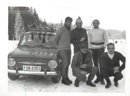 Anonymous persons Romania souvenir photo automobile Sibiu plates