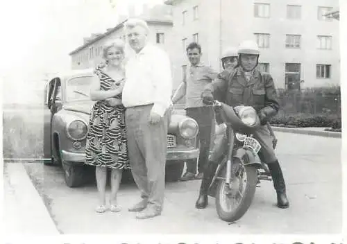 Romania Bucuresti instant photo classic car & motorcycle