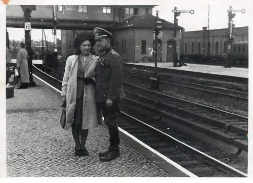 German military railway station instant photo 8 x 11 cm
