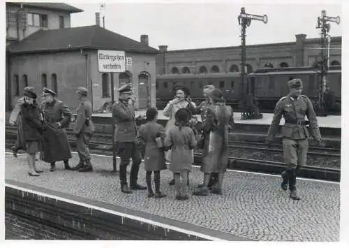 German military railway station instant photo 8 x 11 cm