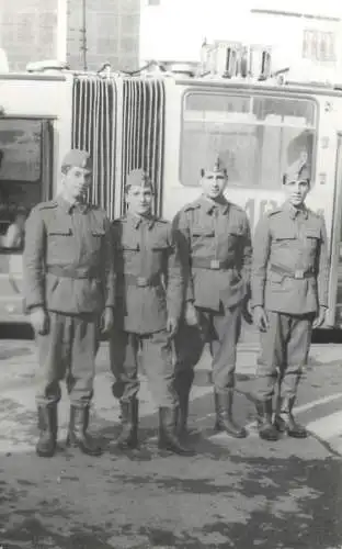 Romanian army `80s soldiers souvenir photo 9 x 14 cm