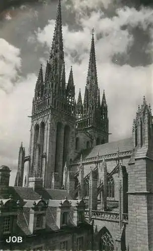 France Quimper Les fleches de la Cathedrale