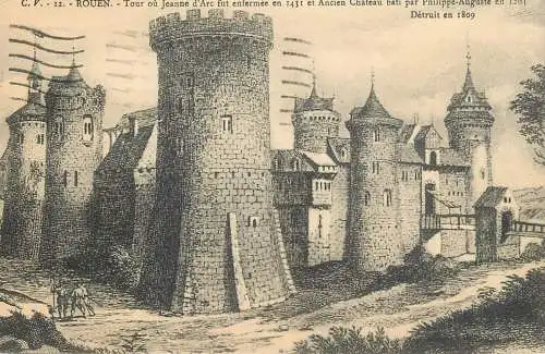 France Rouen Tour ou Jeanne d'Arc fut enfermee en 1431 et Ancien Chateau