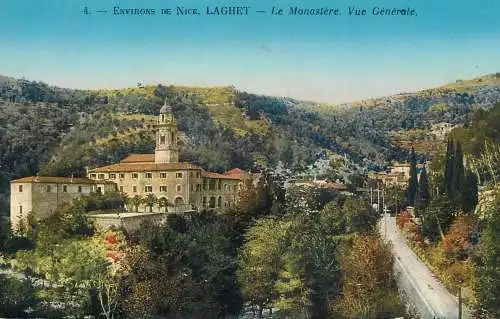 France Environs de Nice Monastere Laghet vue generale