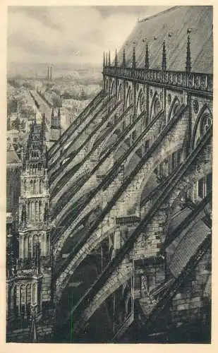 France Bourges La Cathedrale Arcs-boutants detail