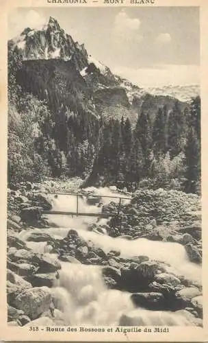 France Chamonix Mont Blanc Route des Bossons et Aiguille du Midi