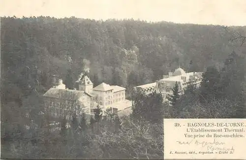 France Bagnoles de l'Orne Etablissement Thermal vue generale prise du Roc-au-chien