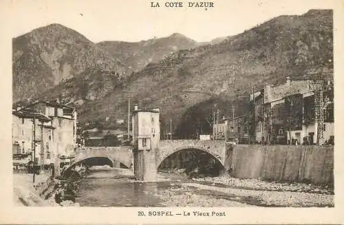 France Cote d'Azur Sospel (Alpes-Maritimes) Le Pont Vieux