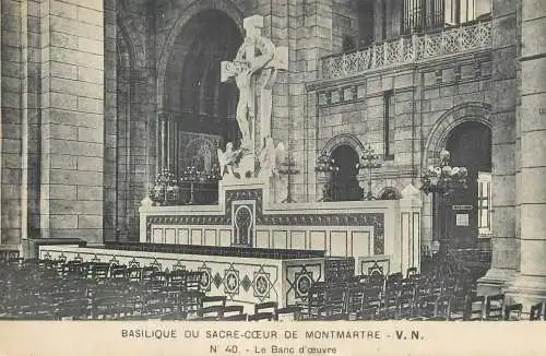 France Paris Basilique du Sacre Coeur de Montmartre Le Banc d'oeuvre