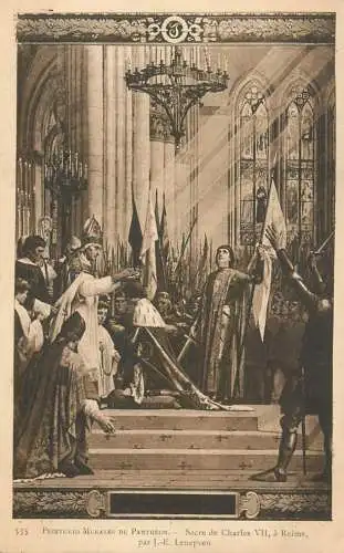 Peintures murales du Pantheon Sacre Charles VII, a Reims par J.E Lenepveu