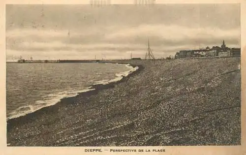 France Dieppe (Seine Maritime) - vue de la plage