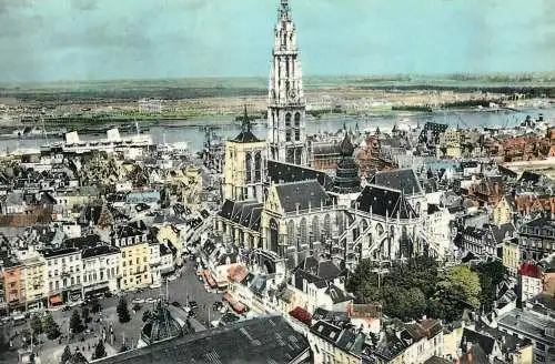 Belgium Antwerpen Cathedrale et Coude d'Austruweel vue generale