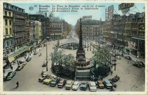 Belgium Bruxelles Place de Brouckere vue aerienne