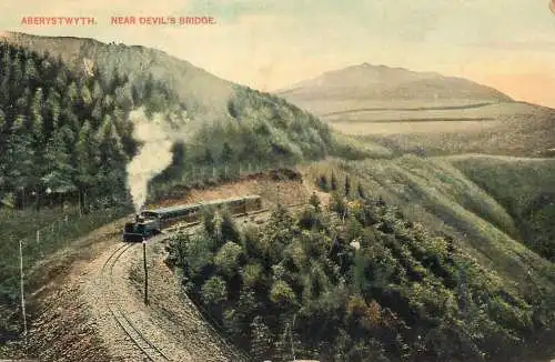 Wales Aberystwyth train near Devil's Bridge