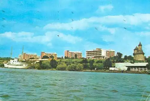 Romania Galati sailing vessel & city view from the Danube