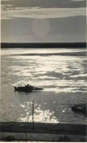 Volga river scenic real photo near Stalingrad