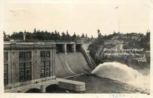 Severn Falls power plant real photo 1954