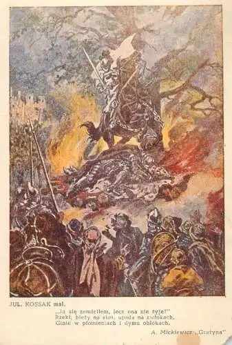 Poland Krakow Akropolis A. Mickiewicz "Grazyna" Julius Kossak artwork