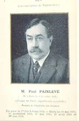 France Expo 1991/1992 Assemblee Nationale Realisee par A.R.S.C.E.N.E.S Paul Painleve president de l'Assemble 1924-1925