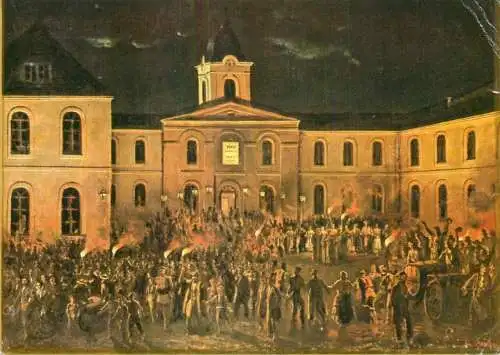 Romania Hora Unirii la Craiova pictura Th. Aman