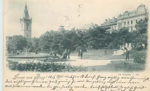 Gruss aus Prag 1900 Karlsplatz