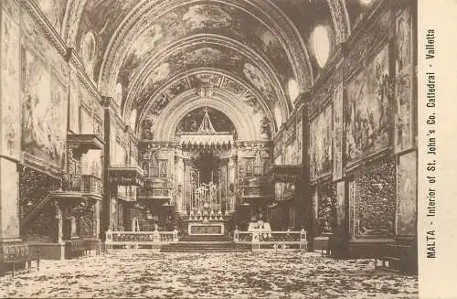 Malta Valletta interior of St. John Co. Cattedral