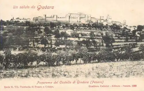 Gradara castello panorama 1900s
