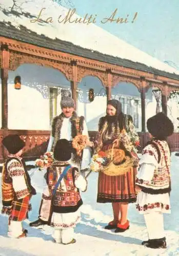Romania colindatori in port popular , obiceiuri de iarna