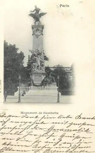 Paris Monument de Gambetta 1902