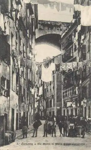 Genova (Genoa) Via Madre di Dio e Ponte Carignano