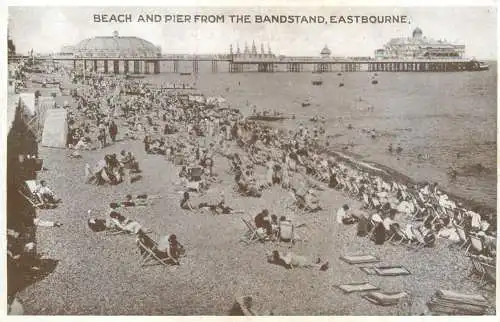 United Kingdom England Eastbourne beach and pier