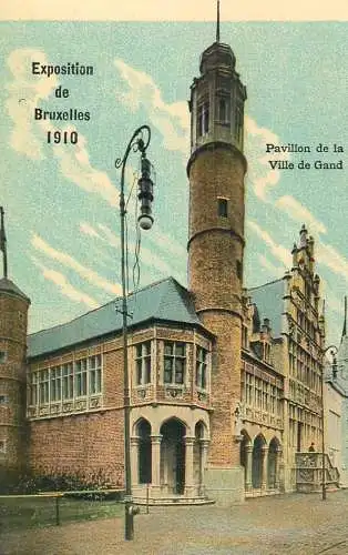 Belgium Bruxelles 1910 pavillon de la Ville de Gand