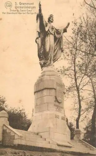 Belgium Grammont Sacre Coeur statue