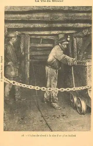 France a miner and mine cart