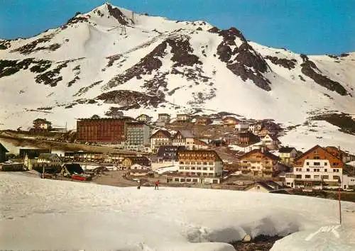 France La Mongie (Hautes Pyrenees) station de ski vue generale et telepherique du Taoulet