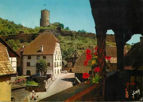 France Alsace Haut-Rhin Kaysersberg Pont fortifie et le Donjon du vieux Chateau