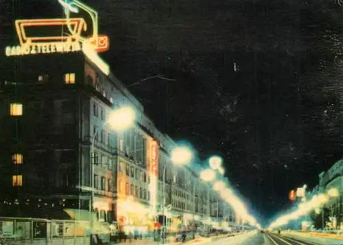 Poland Warsaw night view