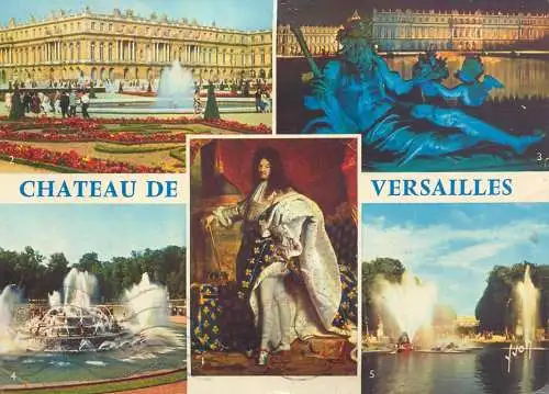 France Chateau de Versailles (Yvelines) & portrait de Louis XIV multi view