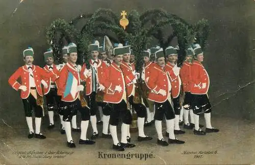 Ansichtskarte München Kronengruppe - Karlsplatz 1907