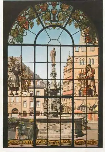 Germany Trier Petersbrunnen Blick aus der Gaststtate "Zum Domestein"