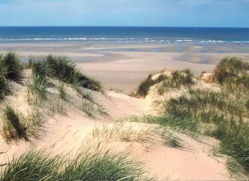 Belgium Oostende beach dunes and sand