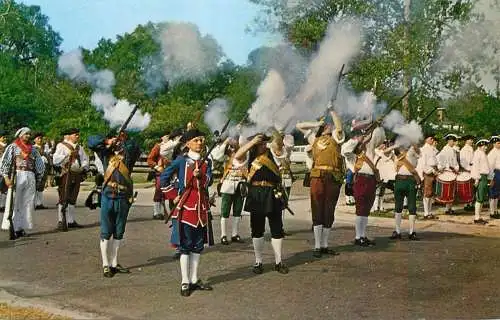 Colonial Militia Williamsburg military drill