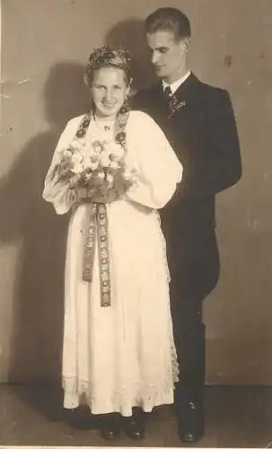 Marriage souvenir real photo Hungary