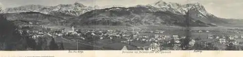 AK Garmisch-Partenkirchen triptich panorama postkarte